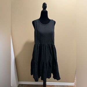 RD Style Black Tiered Mini Dress